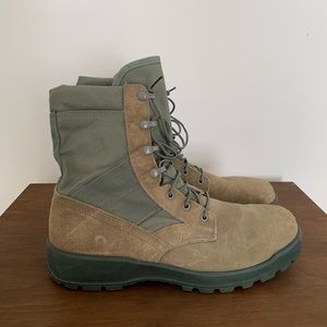 Steel toed military boots